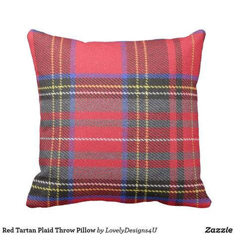 Red Tartan Plaid Throw Pillow | Zazzle | Plaid throw pillows, Red throw pillows, Throw pillows