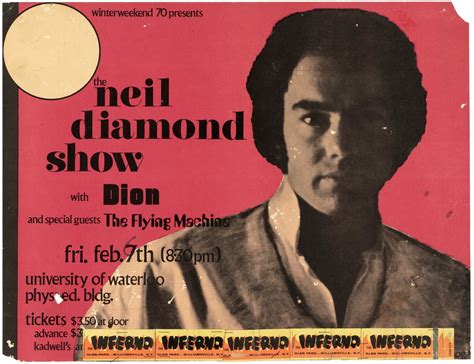 Hake's - THE NEIL DIAMOND SHOW 1970 WATERLOO, ONTARIO, CANADA CONCERT ...