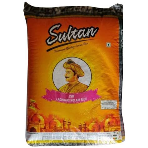 White Sultan JSR Lachkari Kolam Rice Packaging Size 25 Kg Packaging