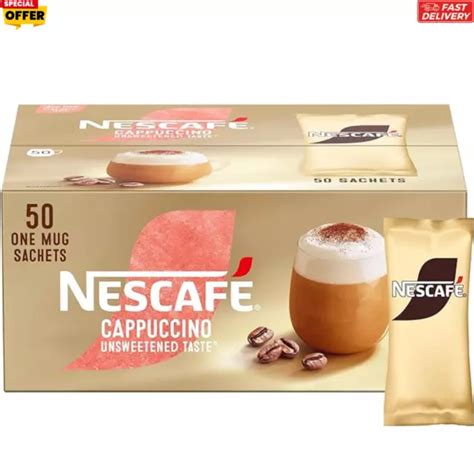 Nescaf Gold Cappuccino Unsweetened Taste Instant Coffee Sachets X