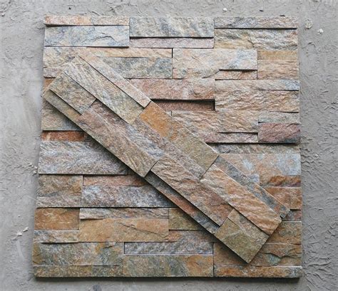 Rust Quartzite Ledge Stone Veneer Stacked Cultured Slate Stone China