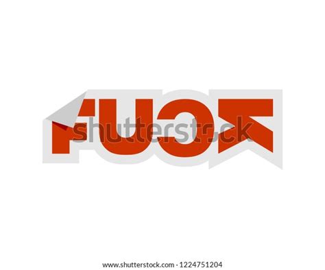 Fuck Sticker Sign Ribaldry Lettering Vector Stock Vector Royalty Free