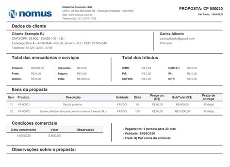 Guia Rápido Propostas Comerciais Nomus