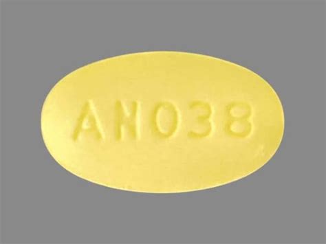 An038 Yellow And Oval Pill Images Pill Identifier