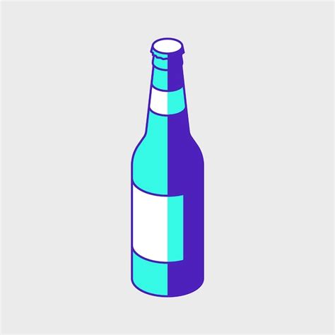 Premium Vector Beer Bottle Isometric Vector Icon Illustration