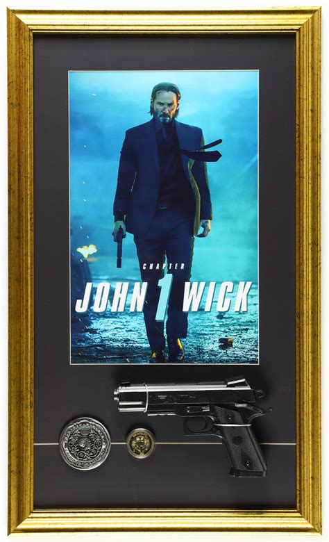 "John Wick Chapter 1" Custom Framed Movie Poster Display with Gold Coin