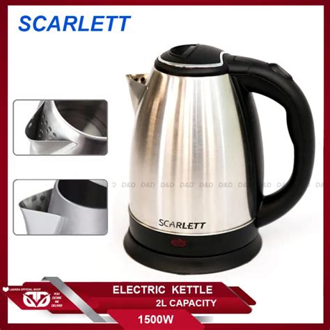 D D Scarlett Stainless Steel Electric Heat Kettle Liters Lazada Ph