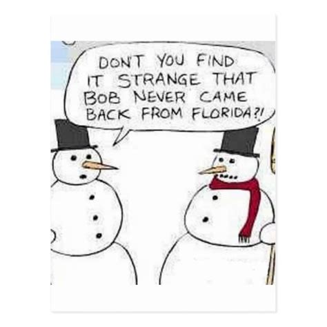 Snowman went to Florida Postcard | Zazzle