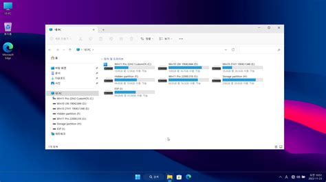 윈도우 포럼 설치 사용기 Win11 Pro 22H2 CustomOS VHD 설치기