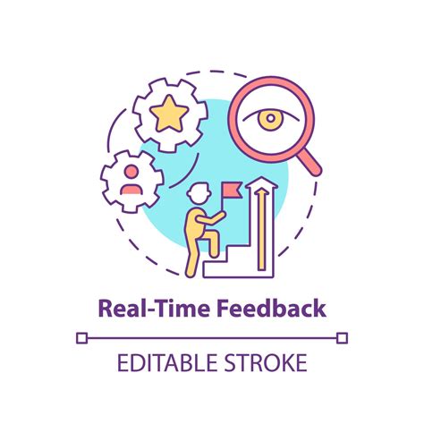 Real time feedback concept icon. Gamification benefit for students