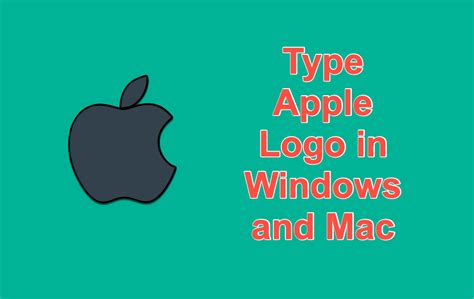 How to Type Apple Logo Symbol with Keyboard? – WebNots