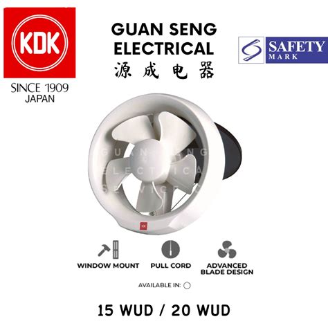 KDK 15WUD 20WUD Exhaust Fan Window Mount Ventilating Fan Ventilation