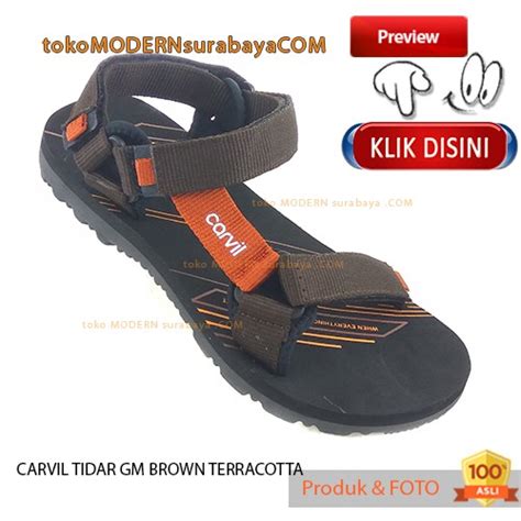 Jual CARVIL TIDAR BROWN TERRACOTTA Sandal Pria Gunung Outdoor Shopee