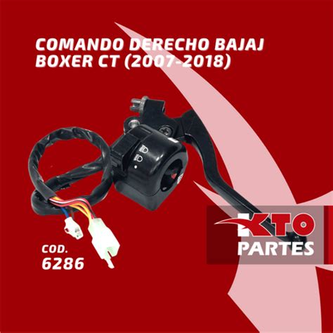 Comando Derecho Bajaj Boxer Ct Kto Partes