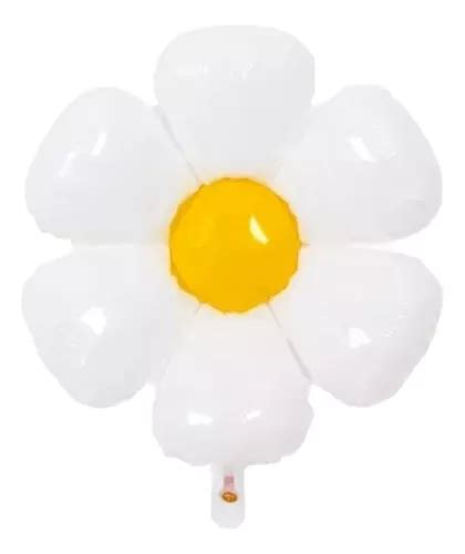 Globo Metálico 110 Cm Flor Margarita Calidad Helio MercadoLibre