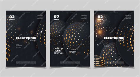 Premium Vector | Electronic Music poster design. Vector template