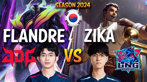 JDG Flandre Vs LNG Zika Flandre K SANTE Vs Zika JAYCE Top Patch 14