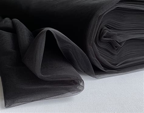 Soft Tulle Fabric M Wide Rich Black Luxury Hayal Tulle Extra