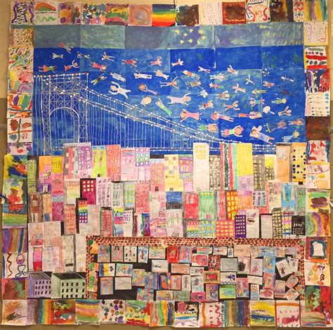 Mural Inspired By Faith Ringgold S Book Tar Beach Entire School Contributed Kindergarten Made