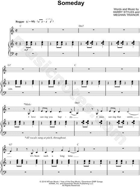 Michael Bublé Feat Meghan Trainor Someday Sheet Music In C Major Transposable Download