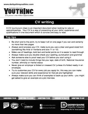 Fillable Online A Cv Curriculum Vitae Is An Important Document When