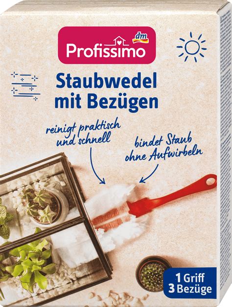 Profissimo Staubwedel mit Bezügen Set 1 Griff 3 Bezüge 1 St