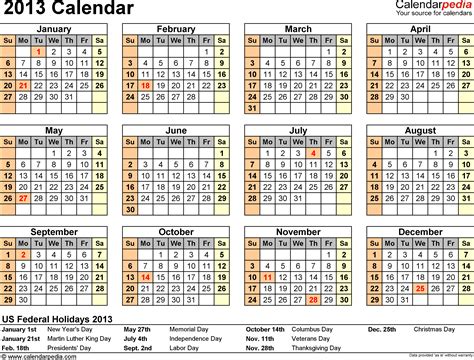 Printable Calendar 2013 Pdf Images