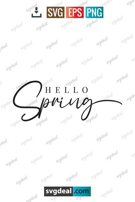 Free Hello Spring Svg - SVGDeal.com