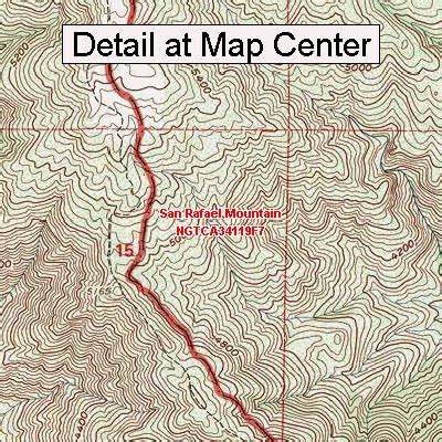 Amazon Usgs Topographic Quadrangle Map San Rafael Mountain