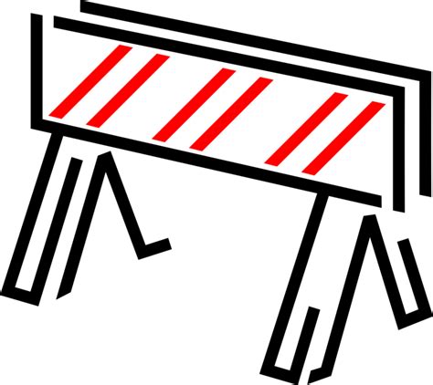 Construction Barrier Or Barricade Vector Image