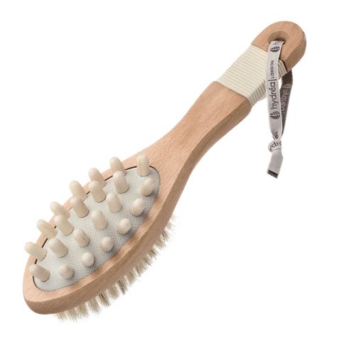 Hydrea London Dual Massage Body Brush Natural Bristle The Natives Co