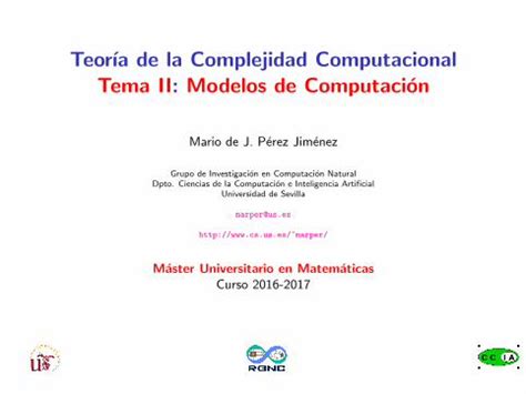 PDF Teor A De La Complejidad Computacional Tema II Modelos De