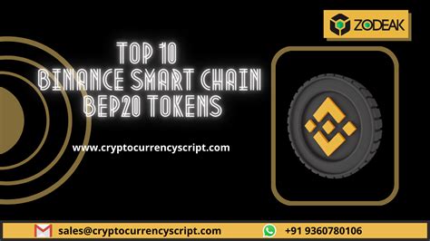 Top 10 Binance Smart Chain BEP20 Tokens Zodeak