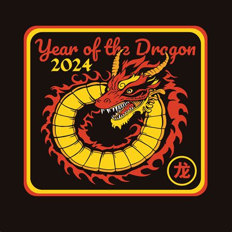 Year of the Dragon 2024 tote bag 36754079 Vector Art at Vecteezy