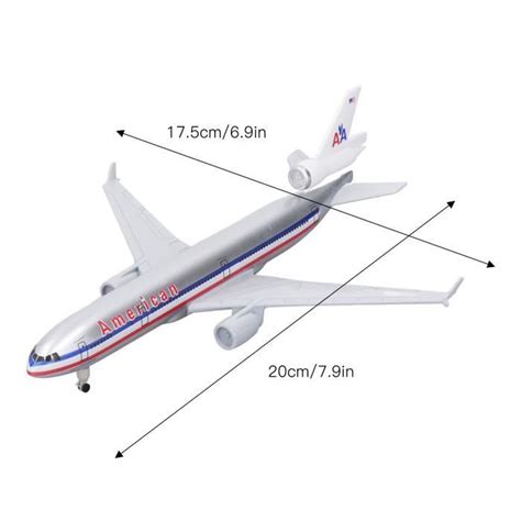 Modèle d avion en métal Modèle d avion en alliage de 20 cm avec d