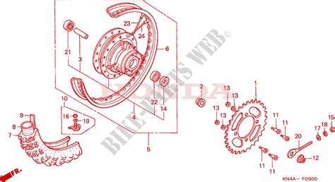 REAR WHEEL for Honda XR 100 2002 # HONDA Motorcycles & ATVS Genuine ...