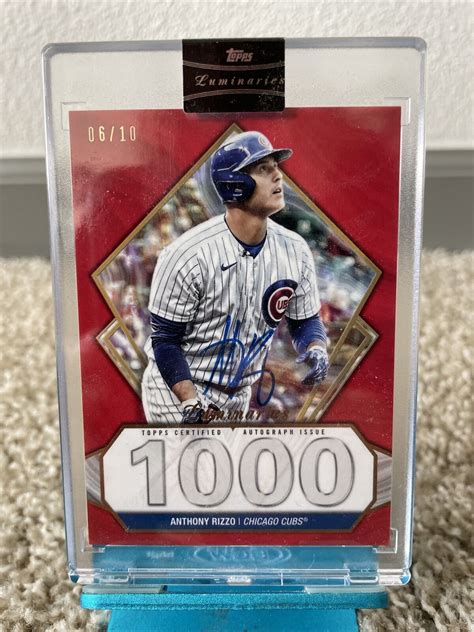 2022 Topps Luminaries Hit Kings Autographs HK RIZ Anthony Rizzo 15