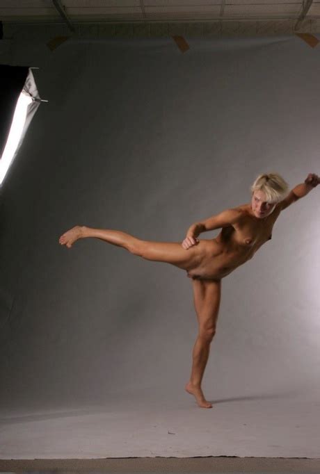 Athletic Blonde Annalee Enjoys Active Photo Shoot Absolutely Naked CoedCherry