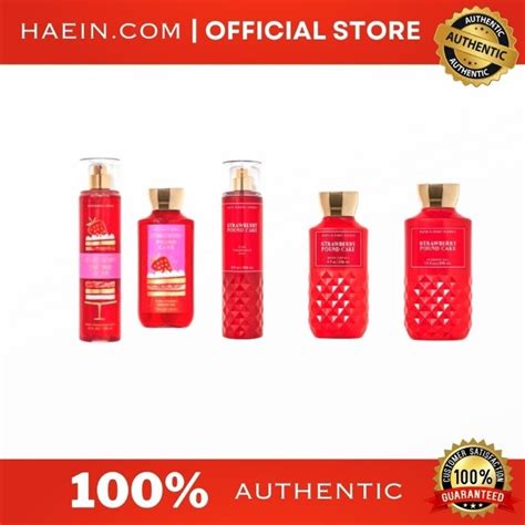 AUTHENTIC BATH AND BODY WORKS BBW STRAWBERRY POUND CAKE ORIGINAL