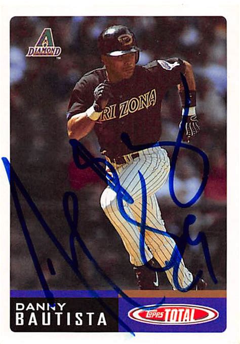 Danny Bautista Autographed Baseball Card Arizona Diamondbacks Ft