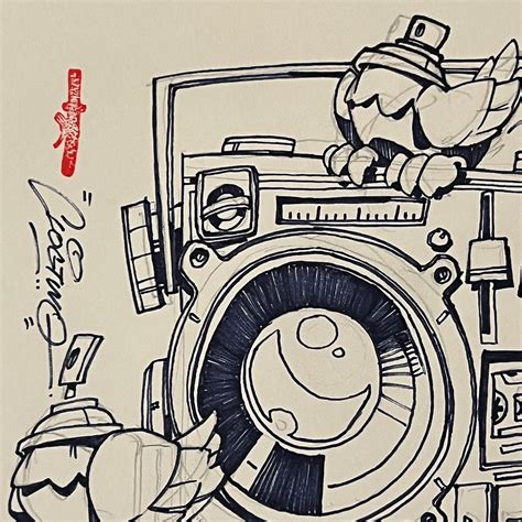 BOOMBOX ORIGINAL DRAWING :: Behance