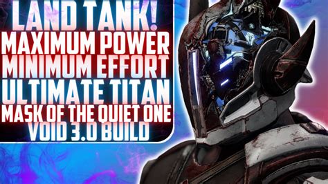 Mask Of The Quiet One Void Titan Build Destiny Youtube