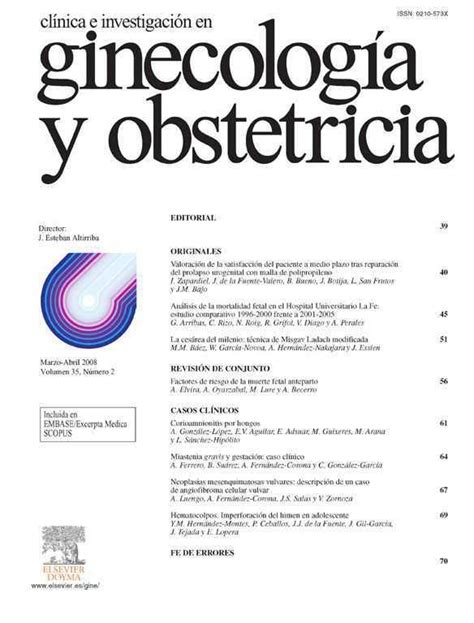 Clínica E Investigación En Ginecología Y Obstetricia Clínica E Investigación En Ginecología Y