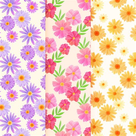 premium vector spring pattern collection