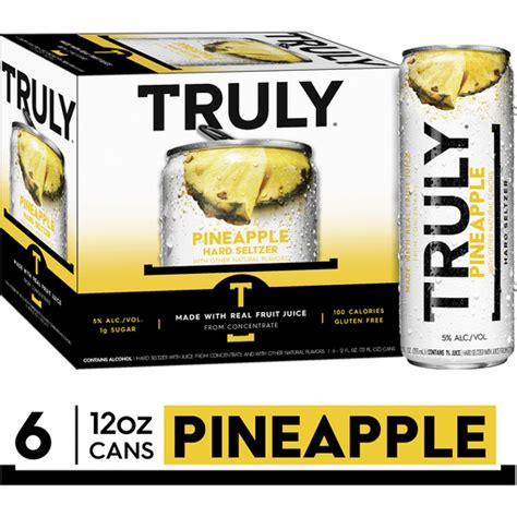 Truly Hard Seltzer Pineapple Spiked Sparkling Water Fl Oz Can