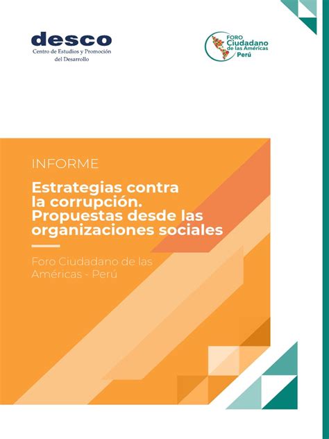 Estrategias Contra La Corrupción Propuestas Desde Las Organizaciones