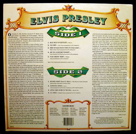 Elvis Presley Country Music Fully Sealed Album From 1981 Time Life Stw