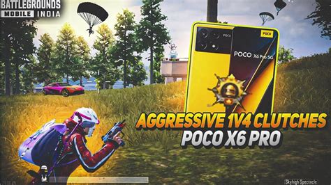 1v4 Aggressive Squad Wipe💥🔥 Poco X6 Pro🥵 Dimensity 8300 Ultra