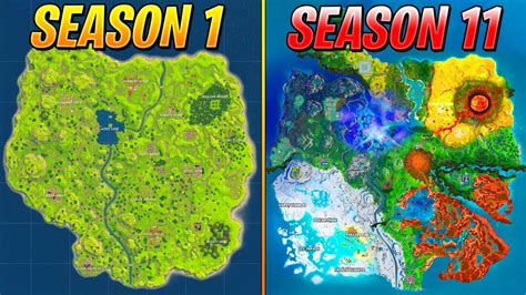 Evolution Of The Entire Fortnite Map Season 1 To Season 5 Update 007