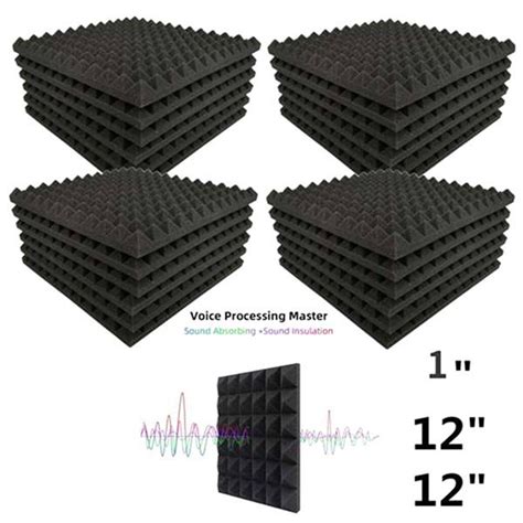 Soundproof Absorption Treatment-6 x Soundproofing Foam-black | Daraz.pk